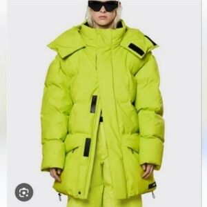 Men's Neon Green Puffer Jacket